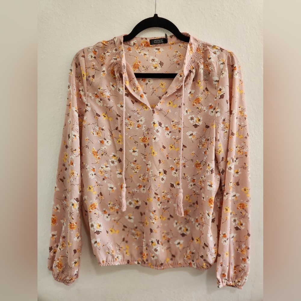 4 for $20 - Warm sandy pink blouse